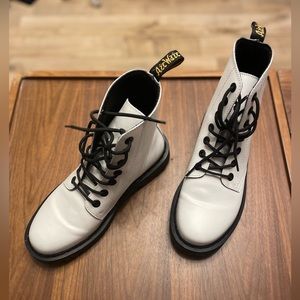 White Dr Marten boots